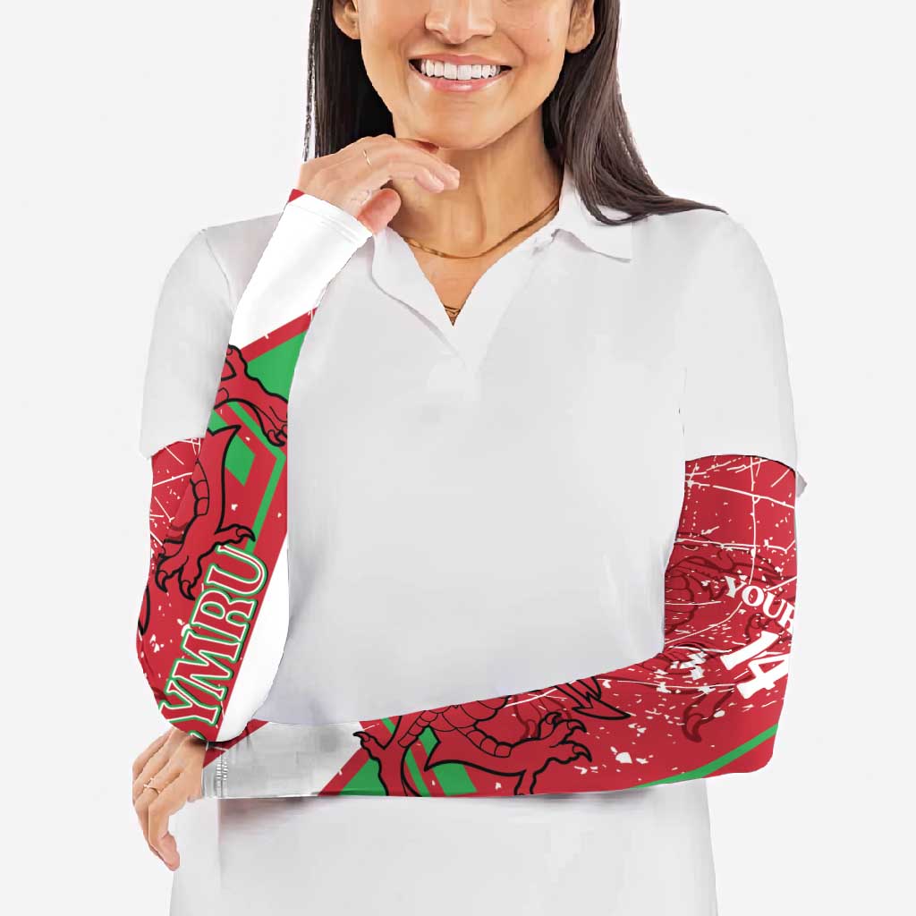 Wales Football Custom Arm Sleeves 2026 Come On Cymru Grunge Style - Wonder Print Shop