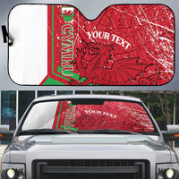 Wales Football Custom Auto Sun Shade 2026 Come On Cymru Grunge Style - Wonder Print Shop