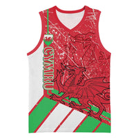 Wales Football Custom Basketball Jersey 2026 Come On Cymru Grunge Style - Wonder Print Shop