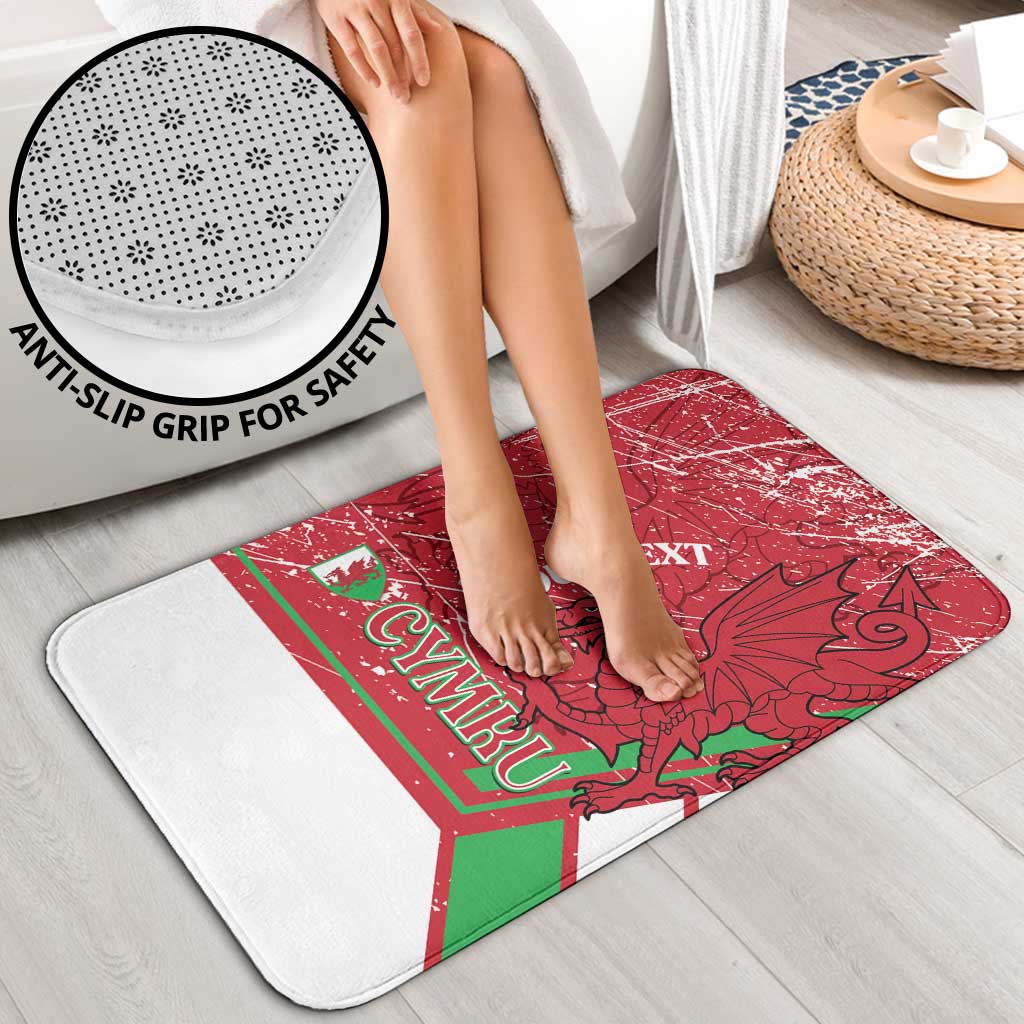 Wales Football Custom Bathroom Set 2026 Come On Cymru Grunge Style - Wonder Print Shop