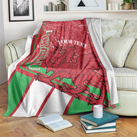 Wales Football Custom Blanket 2026 Come On Cymru Grunge Style - Wonder Print Shop