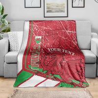 Wales Football Custom Blanket 2026 Come On Cymru Grunge Style - Wonder Print Shop
