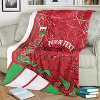 Wales Football Custom Blanket 2026 Come On Cymru Grunge Style - Wonder Print Shop
