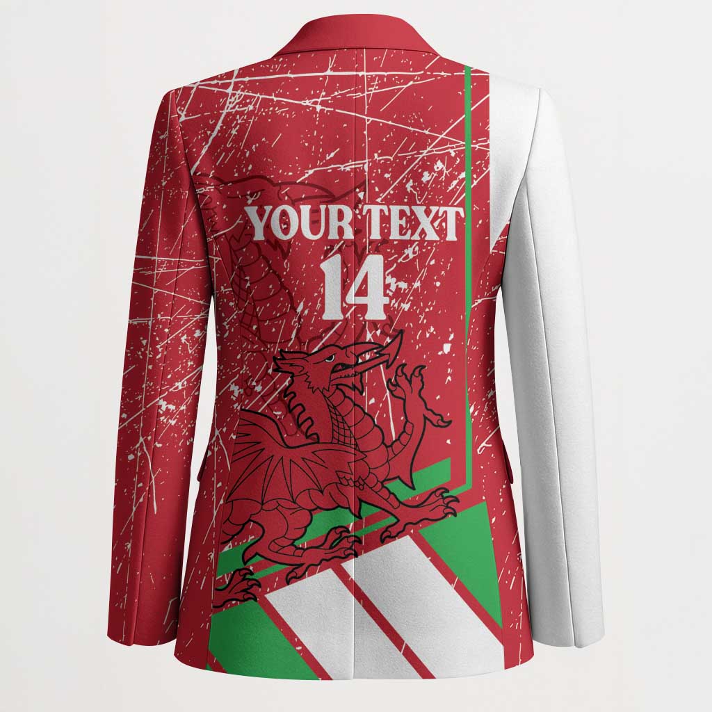 Wales Football Custom Blazer 2026 Come On Cymru Grunge Style - Wonder Print Shop