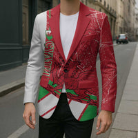 Wales Football Custom Blazer 2026 Come On Cymru Grunge Style - Wonder Print Shop