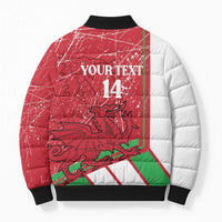 Wales Football Custom Bomber Puffer Jacket 2026 Come On Cymru Grunge Style - Wonder Print Shop