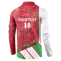 Wales Football Custom Button Sweatshirt 2026 Come On Cymru Grunge Style - Wonder Print Shop