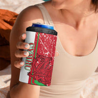 Wales Football Custom 4 in 1 Can Cooler Tumbler 2026 Come On Cymru Grunge Style - Wonder Print Shop