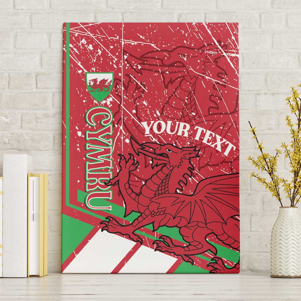 Wales Football Custom Canvas Wall Art 2026 Come On Cymru Grunge Style - Wonder Print Shop