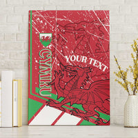Wales Football Custom Canvas Wall Art 2026 Come On Cymru Grunge Style - Wonder Print Shop