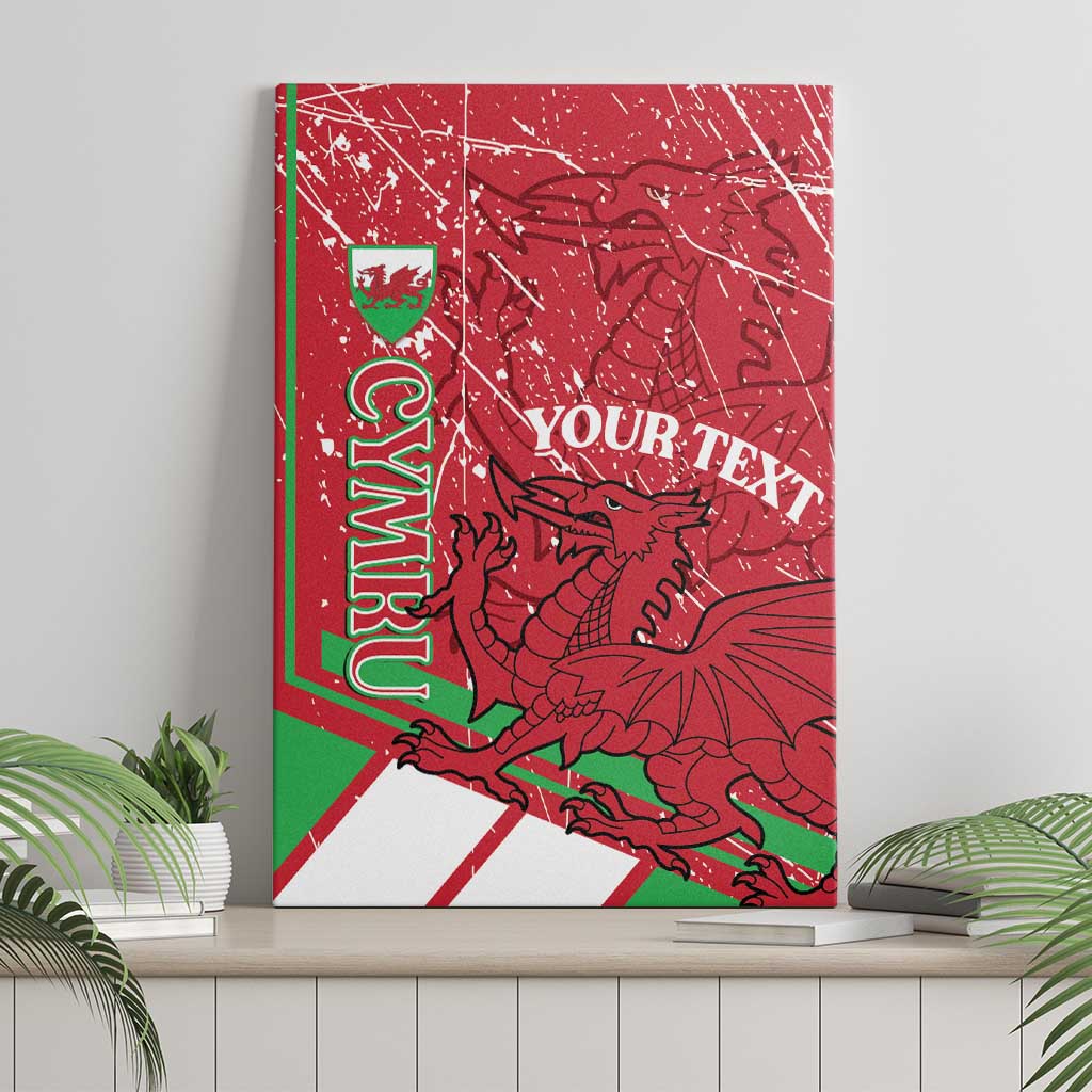 Wales Football Custom Canvas Wall Art 2026 Come On Cymru Grunge Style - Wonder Print Shop