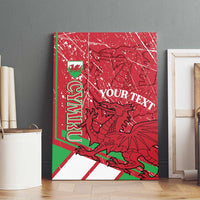 Wales Football Custom Canvas Wall Art 2026 Come On Cymru Grunge Style - Wonder Print Shop