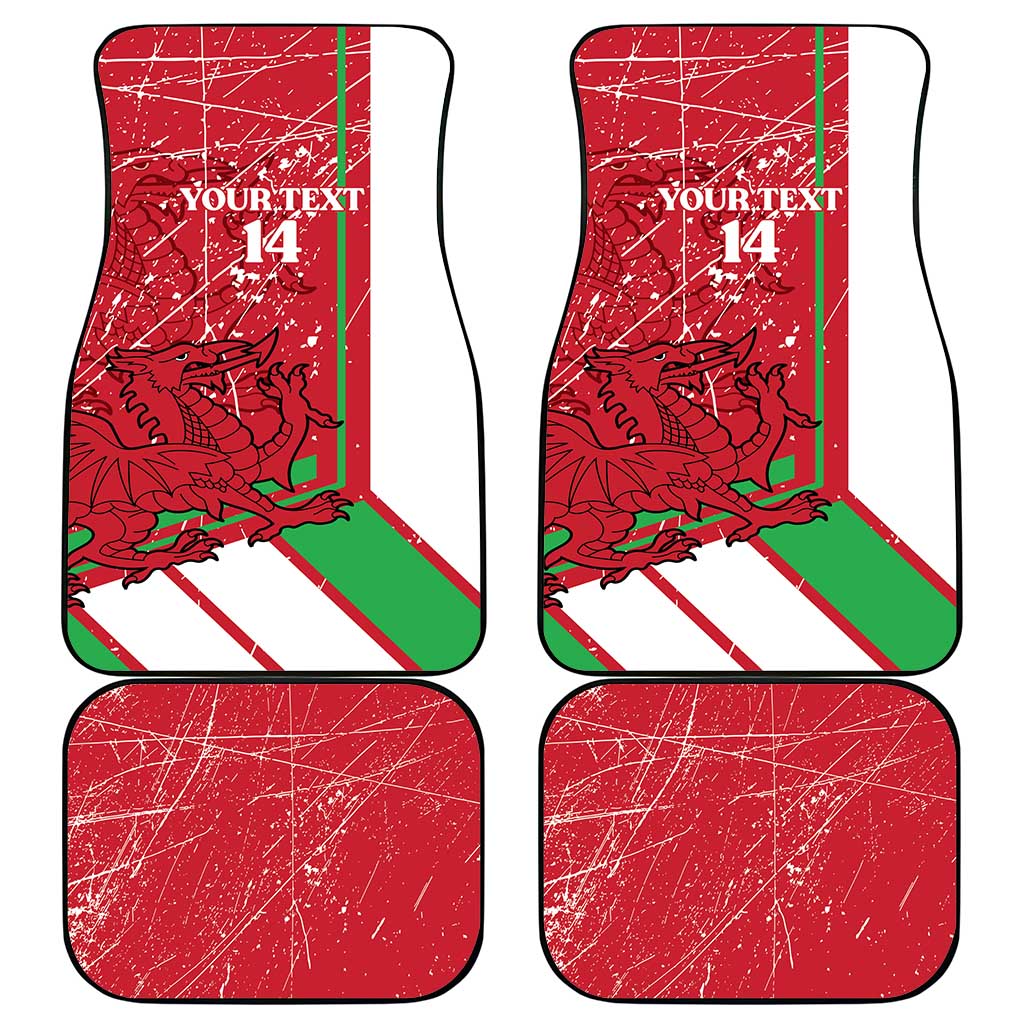 Wales Football Custom Car Mats 2026 Come On Cymru Grunge Style - Wonder Print Shop