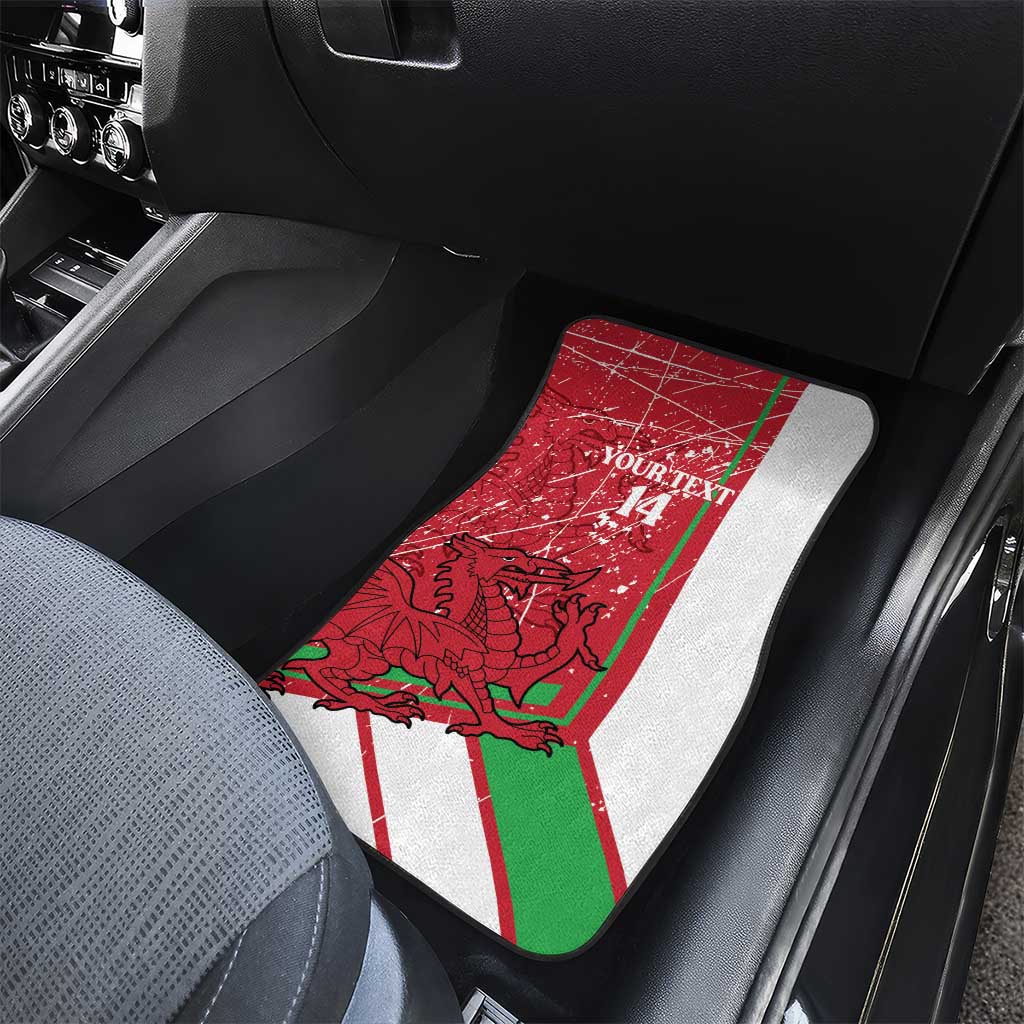 Wales Football Custom Car Mats 2026 Come On Cymru Grunge Style - Wonder Print Shop