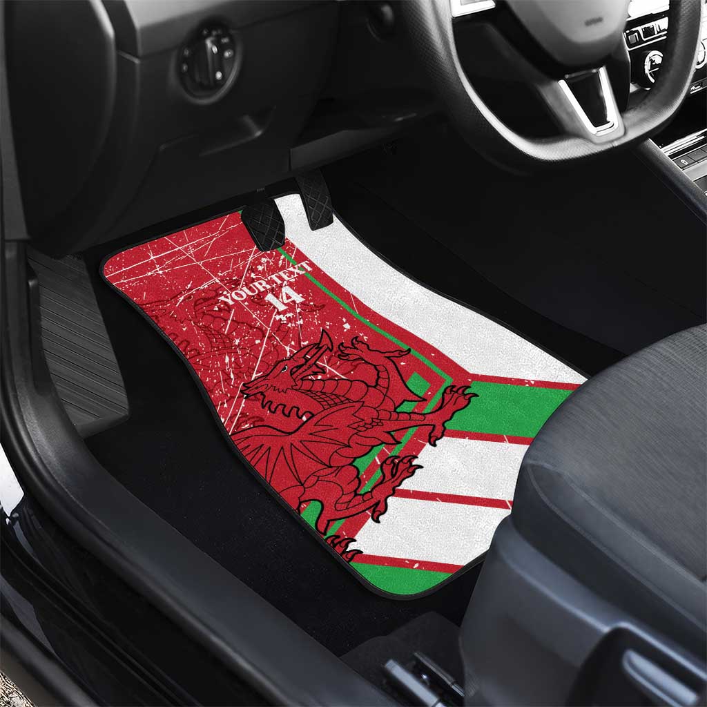 Wales Football Custom Car Mats 2026 Come On Cymru Grunge Style - Wonder Print Shop