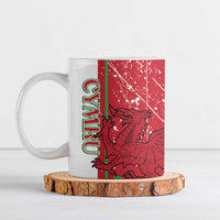 Wales Football Custom Ceramic Mug 2026 Come On Cymru Grunge Style - Wonder Print Shop
