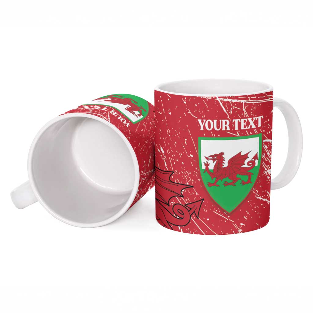 Wales Football Custom Ceramic Mug 2026 Come On Cymru Grunge Style - Wonder Print Shop