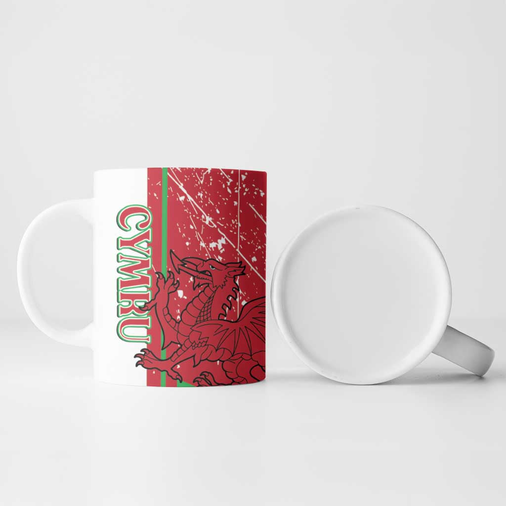 Wales Football Custom Ceramic Mug 2026 Come On Cymru Grunge Style - Wonder Print Shop