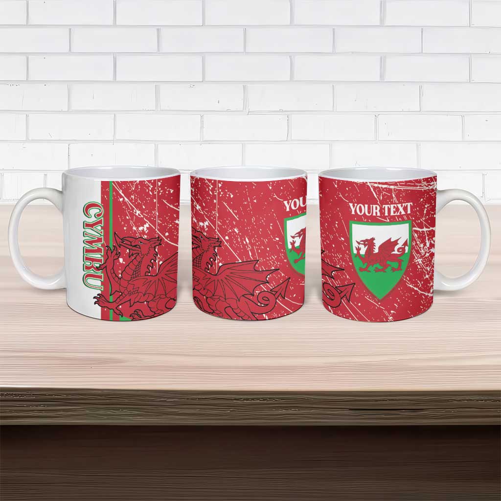 Wales Football Custom Ceramic Mug 2026 Come On Cymru Grunge Style - Wonder Print Shop