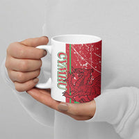 Wales Football Custom Ceramic Mug 2026 Come On Cymru Grunge Style - Wonder Print Shop