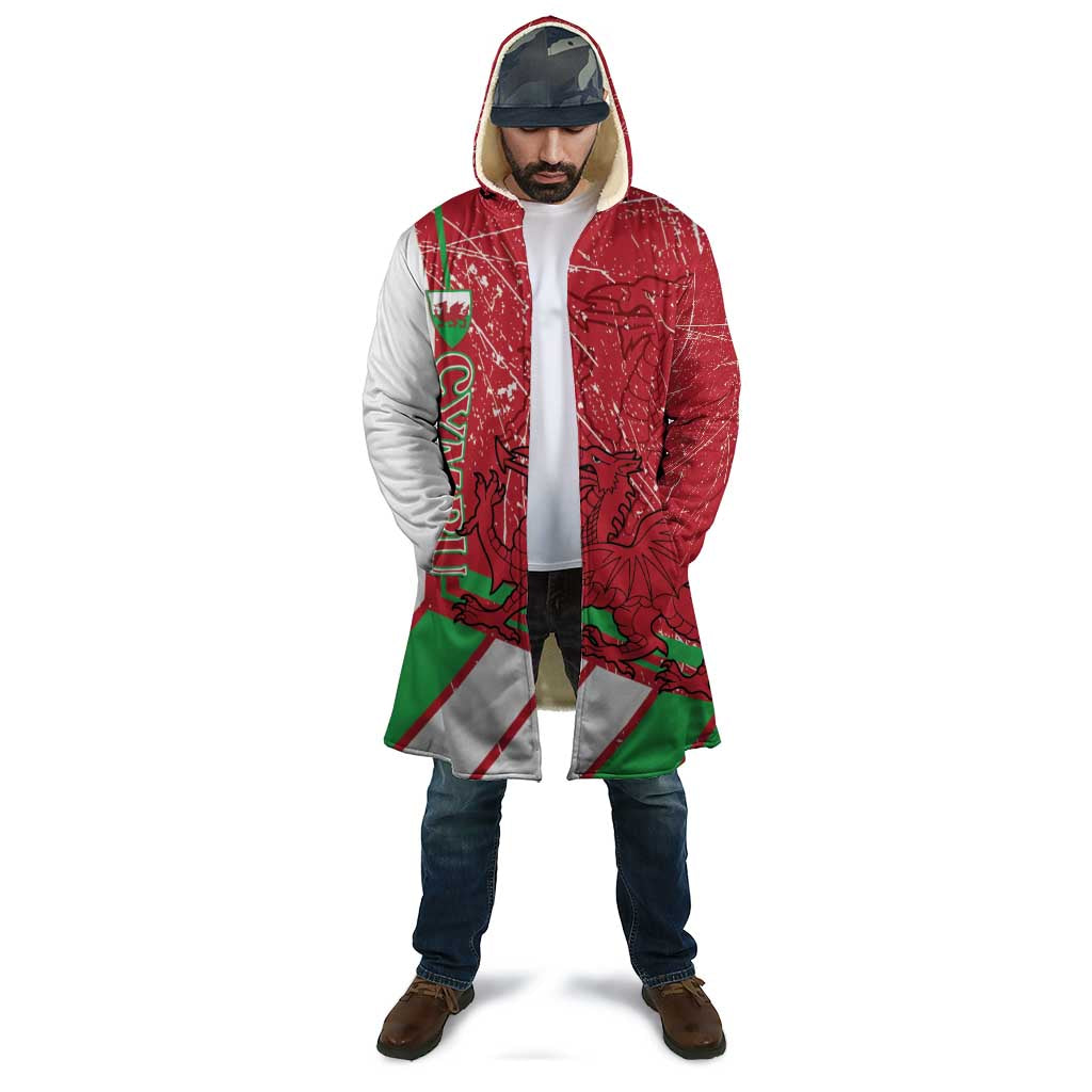 Wales Football Custom Cloak 2026 Come On Cymru Grunge Style - Wonder Print Shop
