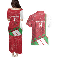 Wales Football Custom Couples Matching Puletasi and Hawaiian Shirt 2026 Come On Cymru Grunge Style - Wonder Print Shop