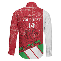 Wales Football Custom Family Matching Short Sleeve Bodycon Dress and Hawaiian Shirt 2026 Come On Cymru Grunge Style - Wonder Print Shop