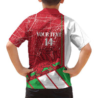 Wales Football Custom Family Matching Summer Maxi Dress and Hawaiian Shirt 2026 Come On Cymru Grunge Style - Wonder Print Shop