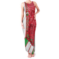 Wales Football Custom Family Matching Tank Maxi Dress and Hawaiian Shirt 2026 Come On Cymru Grunge Style - Wonder Print Shop
