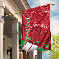 Wales Football Custom Garden Flag 2026 Come On Cymru Grunge Style - Wonder Print Shop