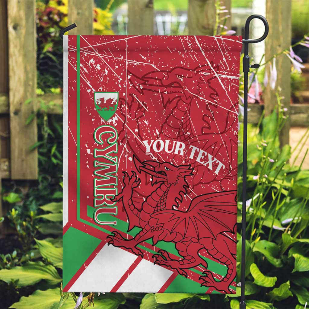 Wales Football Custom Garden Flag 2026 Come On Cymru Grunge Style - Wonder Print Shop