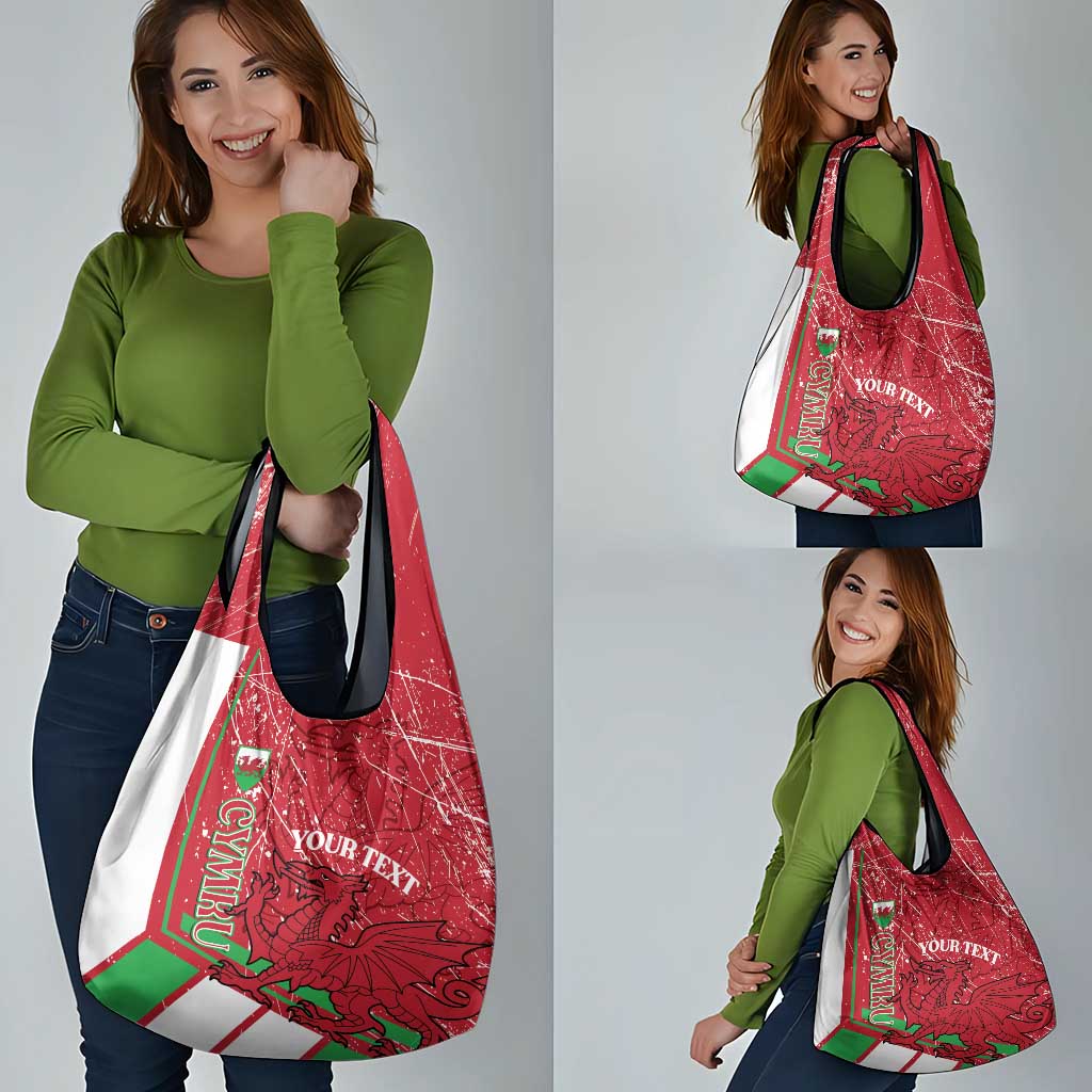 Wales Football Custom Grocery Bag 2026 Come On Cymru Grunge Style - Wonder Print Shop