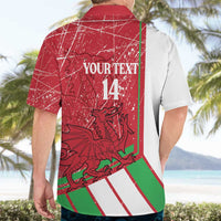 Wales Football Custom Hawaiian Shirt 2026 Come On Cymru Grunge Style - Wonder Print Shop
