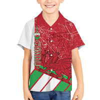 Wales Football Custom Hawaiian Shirt 2026 Come On Cymru Grunge Style - Wonder Print Shop