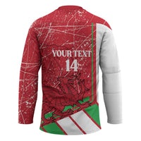 Wales Football Custom Hockey Jersey 2026 Come On Cymru Grunge Style - Wonder Print Shop