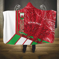 Wales Football Custom Hooded Blanket 2026 Come On Cymru Grunge Style - Wonder Print Shop