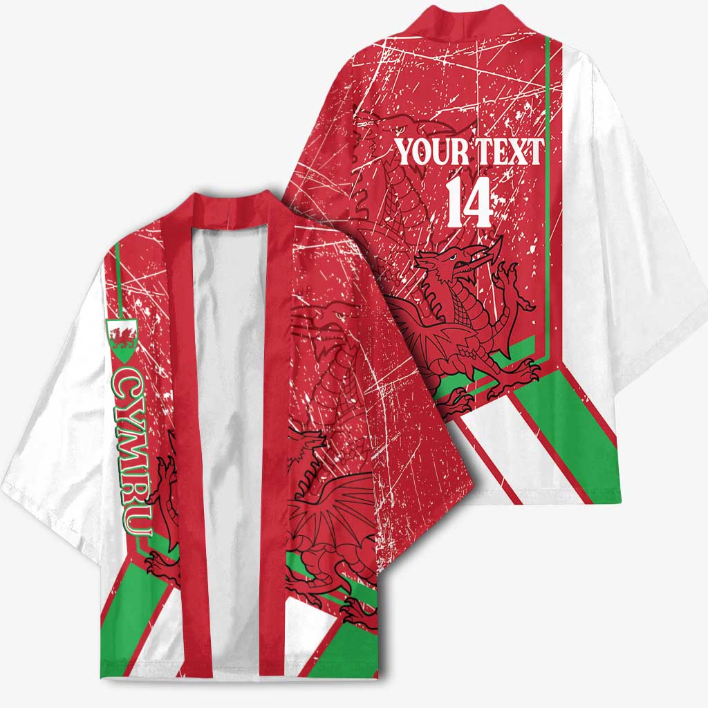 Wales Football Custom Kimono 2026 Come On Cymru Grunge Style - Wonder Print Shop