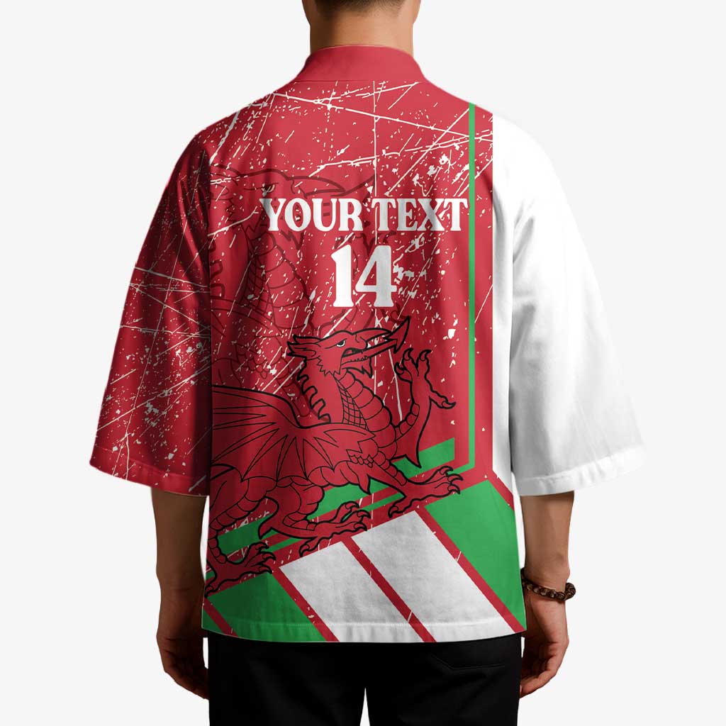 Wales Football Custom Kimono 2026 Come On Cymru Grunge Style - Wonder Print Shop