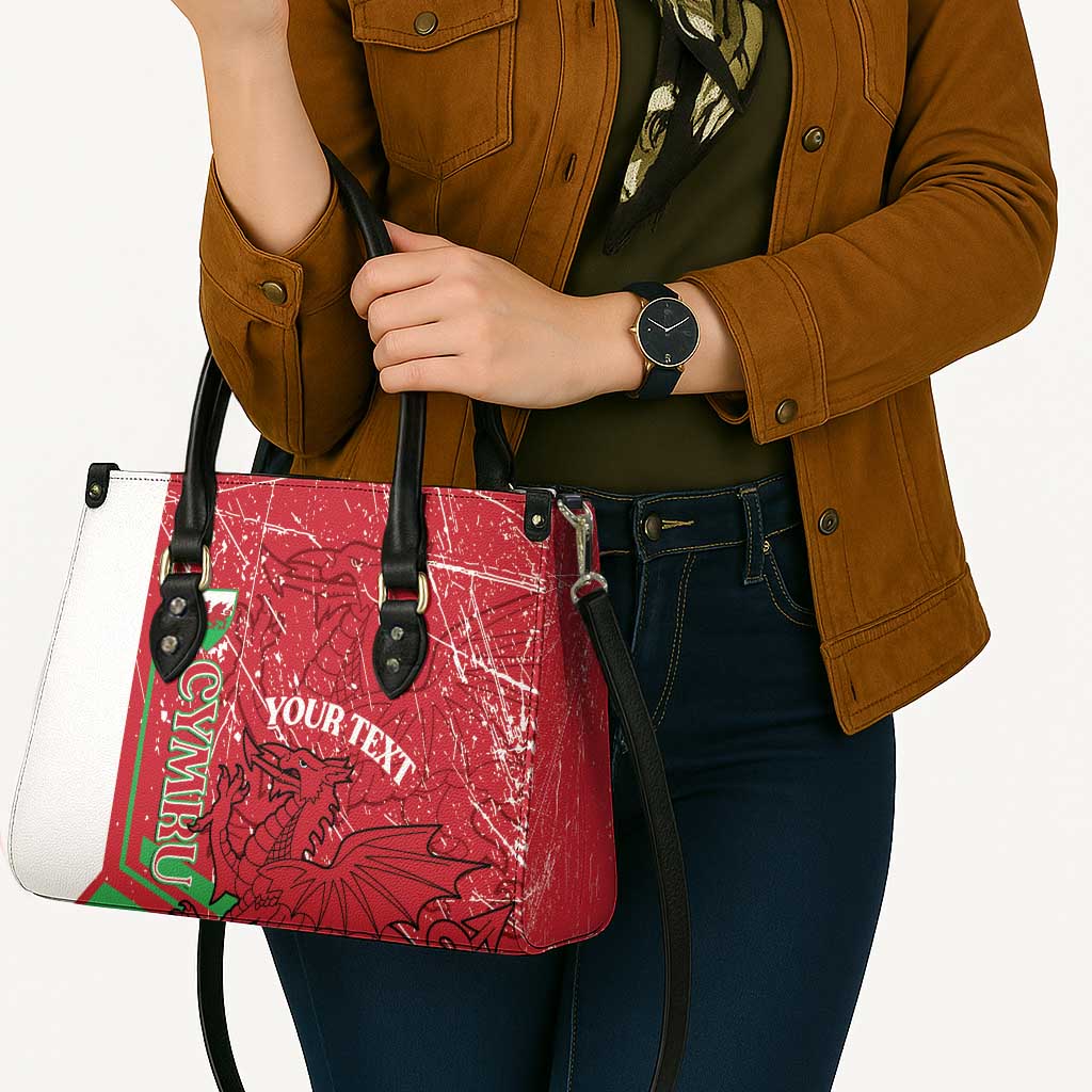 Wales Football Custom Leather Bag 2026 Come On Cymru Grunge Style - Wonder Print Shop