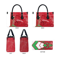 Wales Football Custom Leather Bag 2026 Come On Cymru Grunge Style - Wonder Print Shop