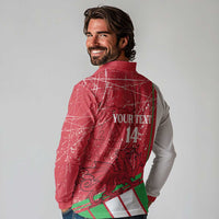 Wales Football Custom Long Sleeve Polo Shirt 2026 Come On Cymru Grunge Style - Wonder Print Shop