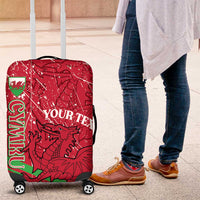Wales Football Custom Luggage Cover 2026 Come On Cymru Grunge Style - Wonder Print Shop