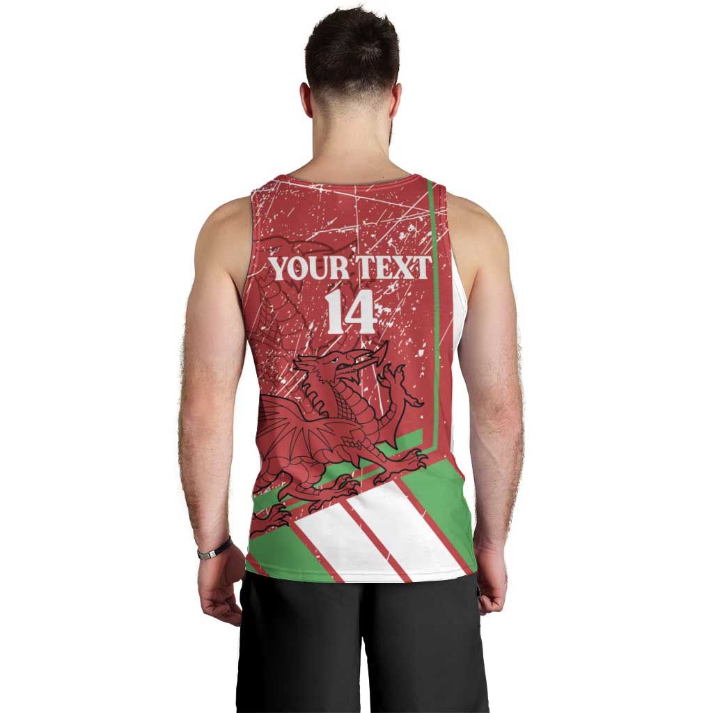 Wales Football Custom Men Tank Top 2026 Come On Cymru Grunge Style - Wonder Print Shop