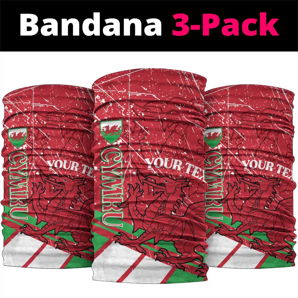 Wales Football Custom Neck Gaiter 2026 Come On Cymru Grunge Style - Wonder Print Shop