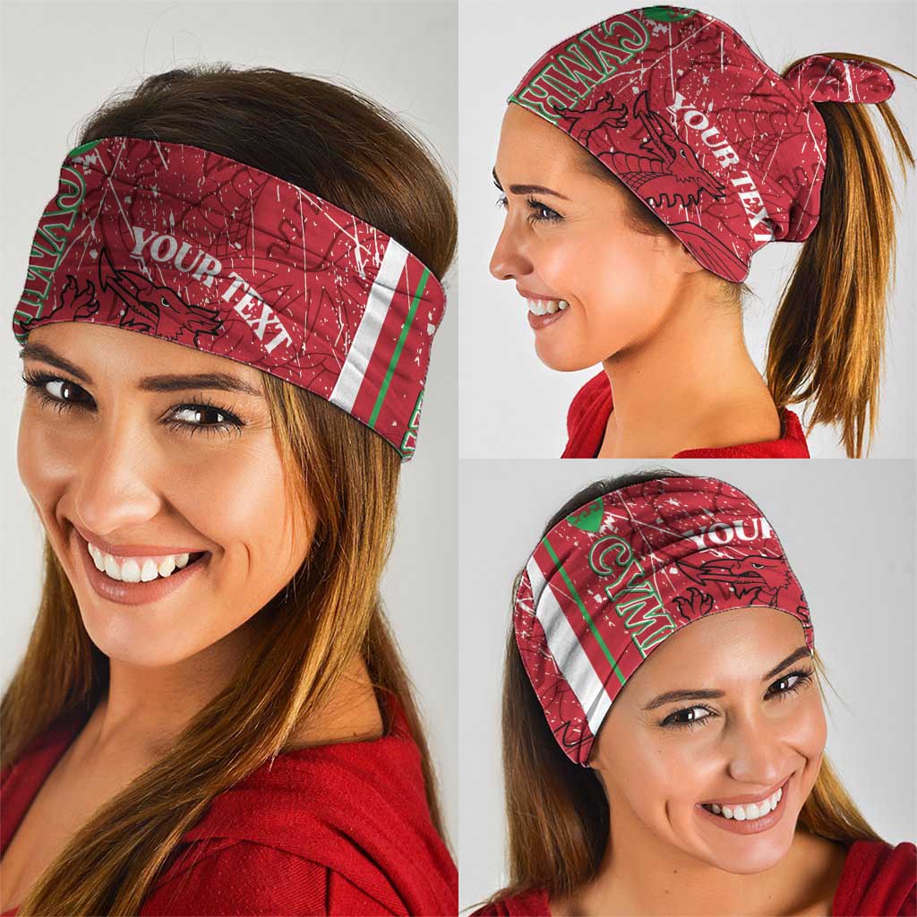 Wales Football Custom Neck Gaiter 2026 Come On Cymru Grunge Style - Wonder Print Shop