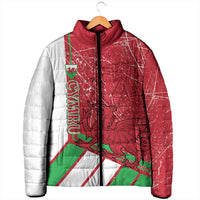 Wales Football Custom Padded Jacket 2026 Come On Cymru Grunge Style - Wonder Print Shop