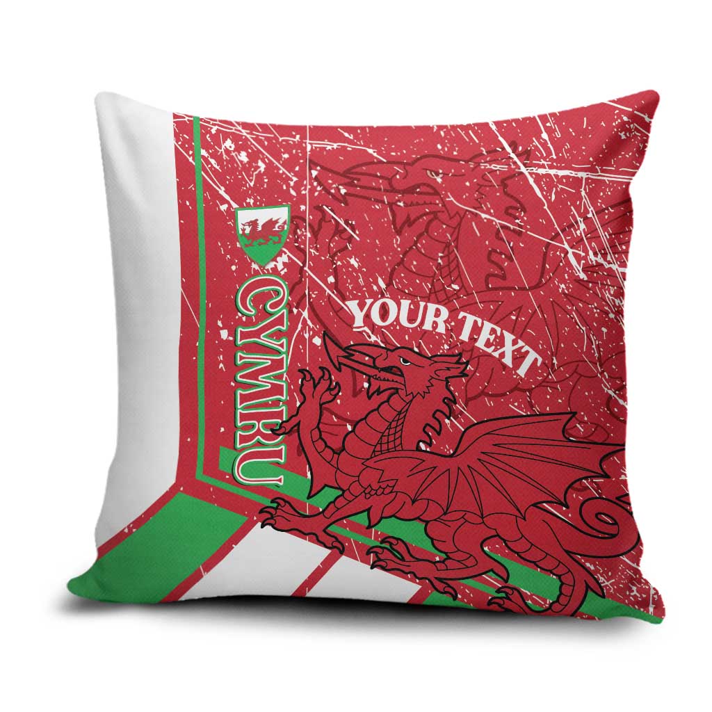 Wales Football Custom Pillow Cover 2026 Come On Cymru Grunge Style - Wonder Print Shop