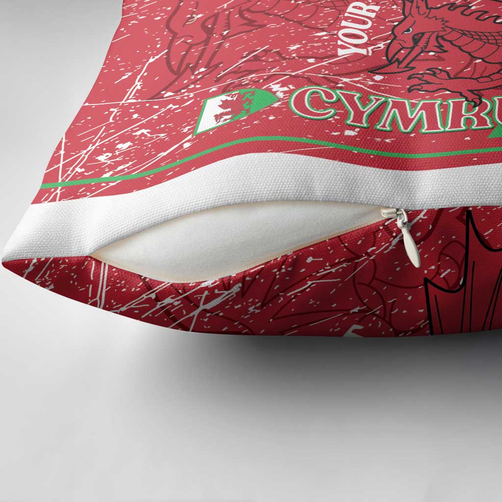 Wales Football Custom Pillow Cover 2026 Come On Cymru Grunge Style - Wonder Print Shop