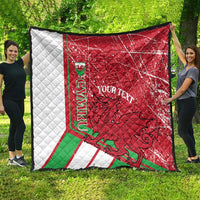 Wales Football Custom Quilt 2026 Come On Cymru Grunge Style - Wonder Print Shop