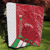 Wales Football Custom Quilt 2026 Come On Cymru Grunge Style - Wonder Print Shop